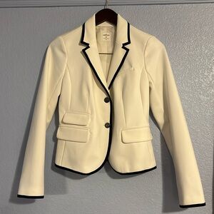 Retro blazer the academic blazer from gap size 0 white with black piping